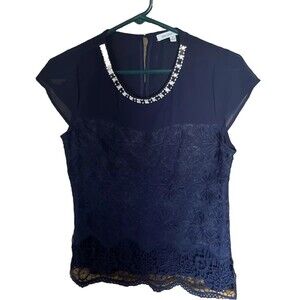 S juniors love letter collection dress blue top 100%polyester hand wash